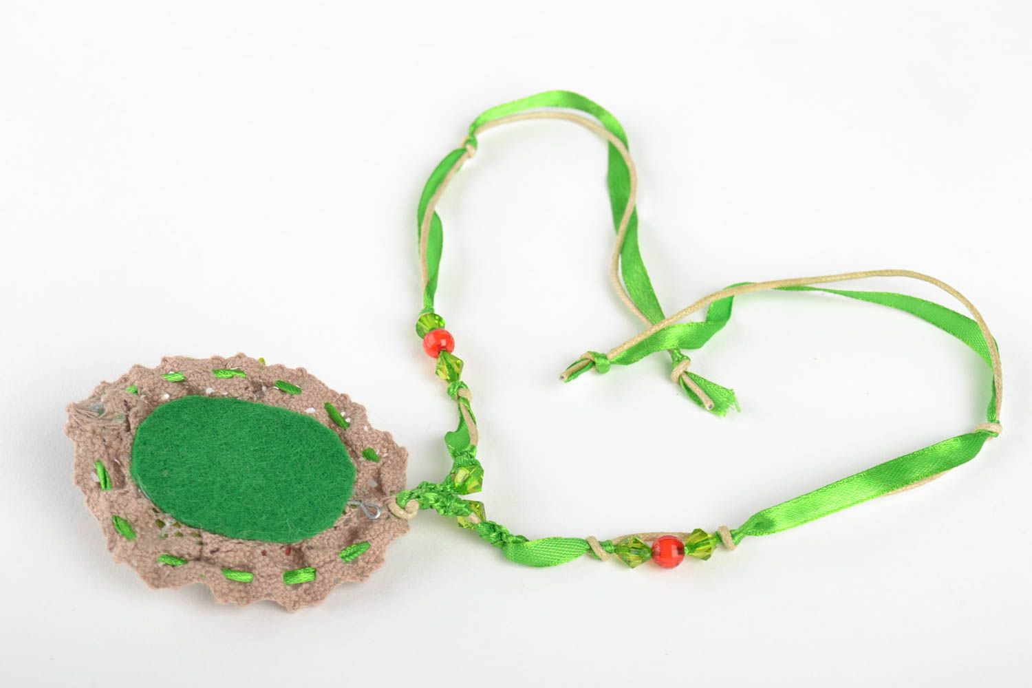 Anhänger Schmuck Blumen Halskette handgemachter Schmuck aus Polymerton rot foto 3
