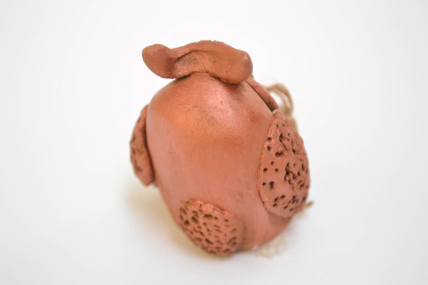 Figurina fatta a mano in ceramica carina civetta souvenir di terracotta foto 3