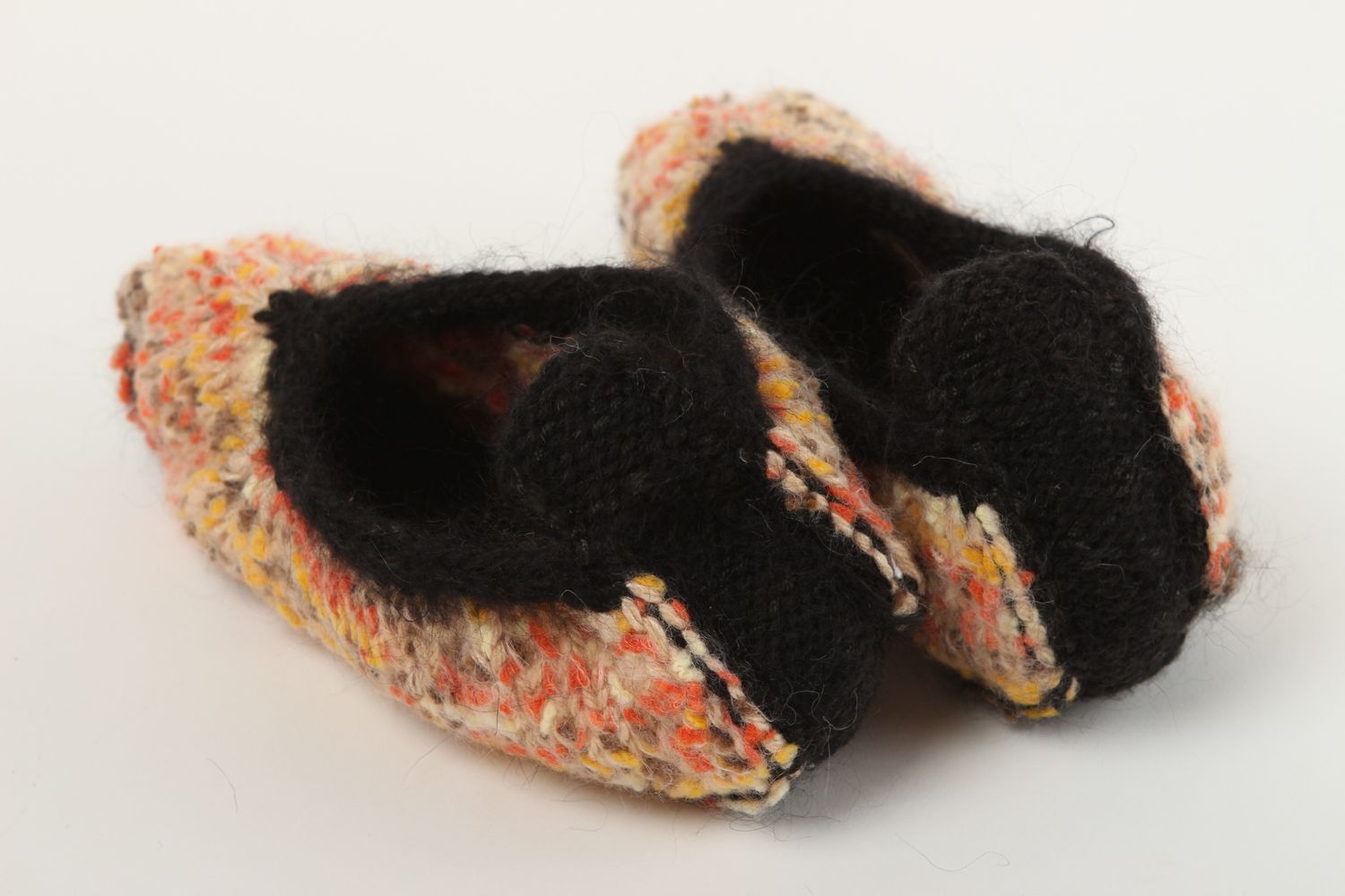 Womens handmade knitted slippers warm house shoes accessories for girls photo 3
