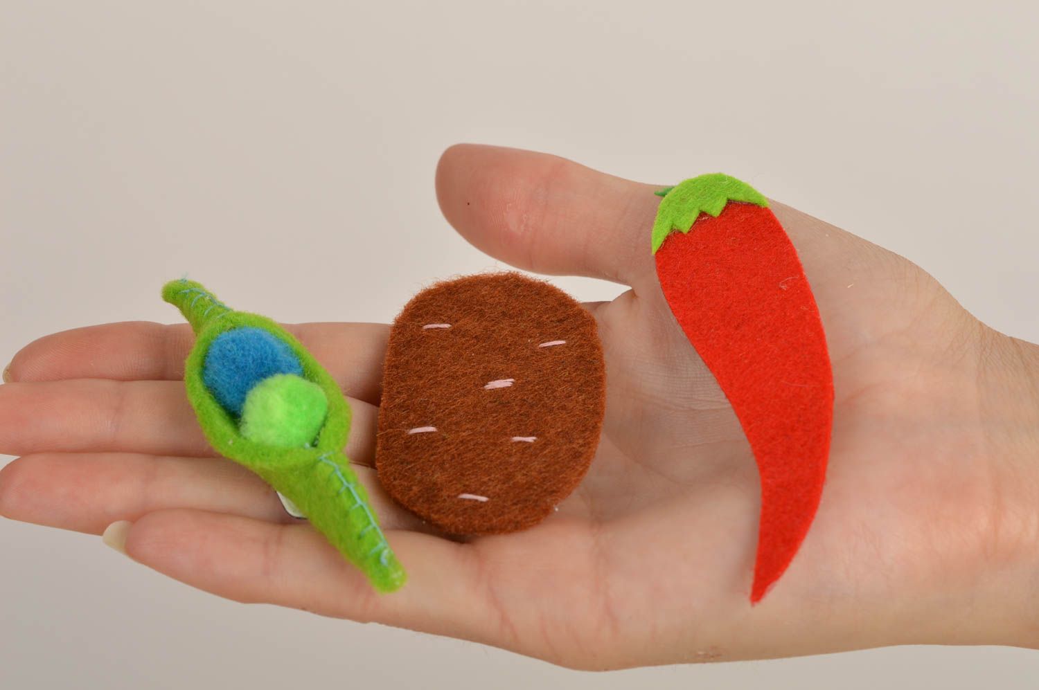 Магниты ручной работы магниты для детей фетровые игрушки в виде овощей комплект фото 2