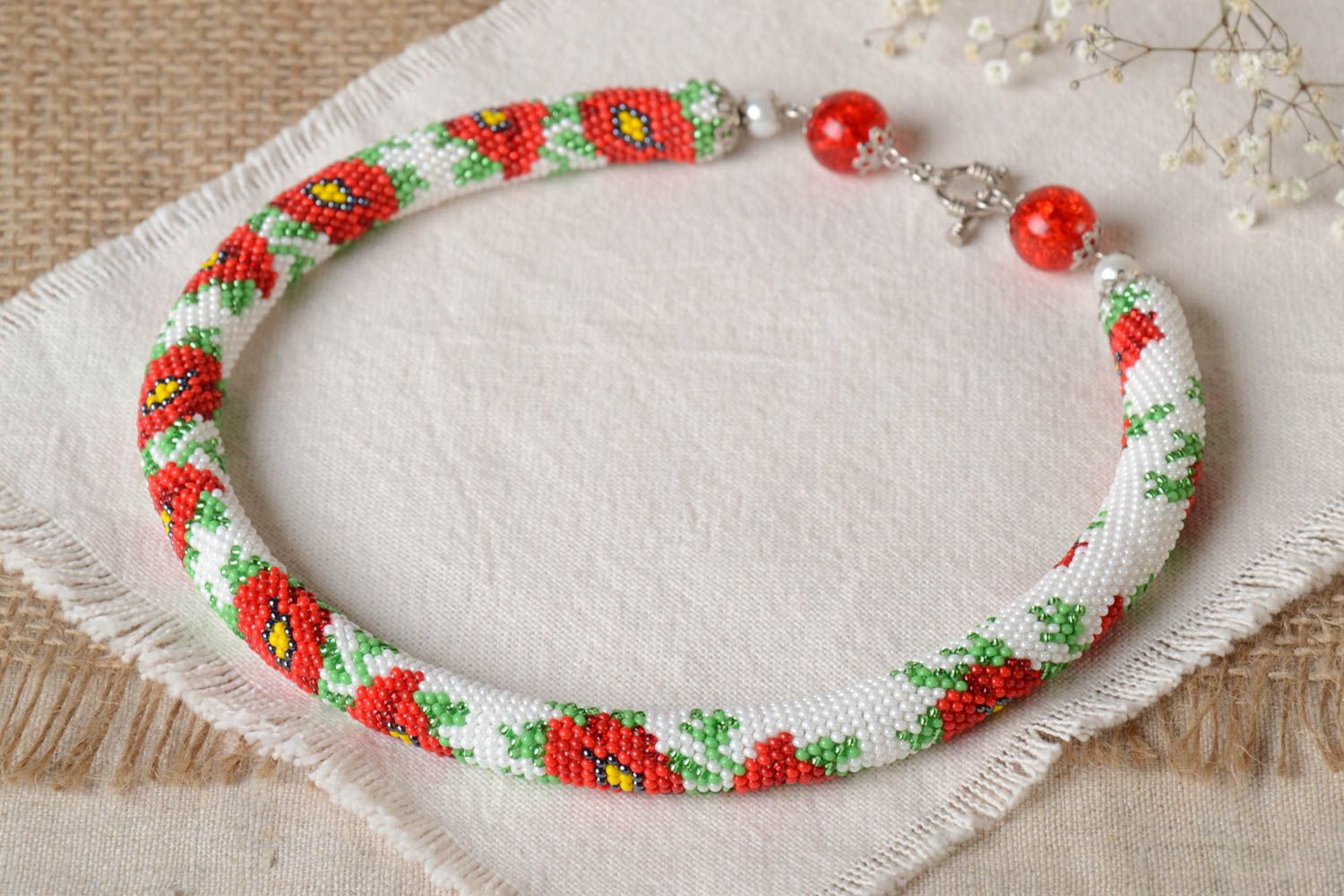 Collar artesanal de abalorios checos accesorio para mujeres regalo original foto 1