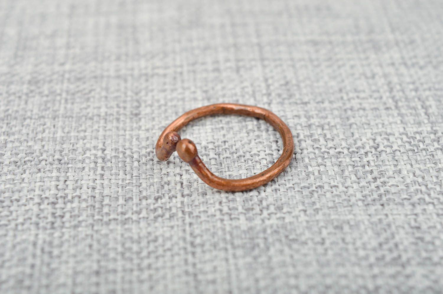 Украшение из меди кольцо ручной работы металлическое украшение женское кольцо фото 1