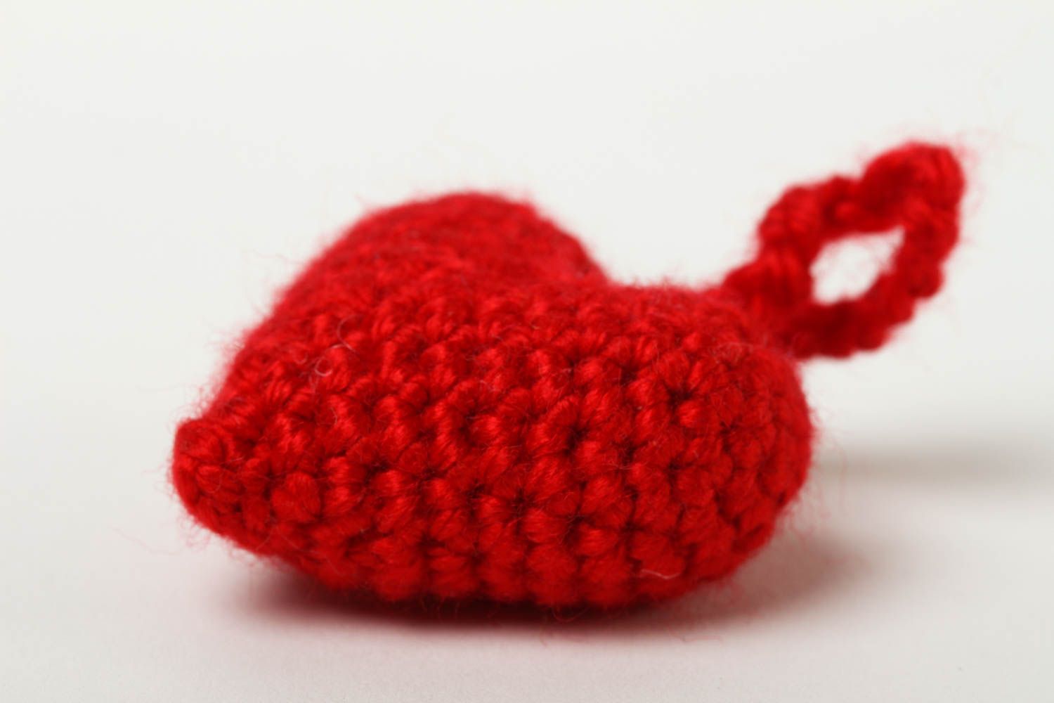 Deko Herz handmade weich Spielzeug gehäkelt Kinder Spielzeug in Rot klein  foto 3