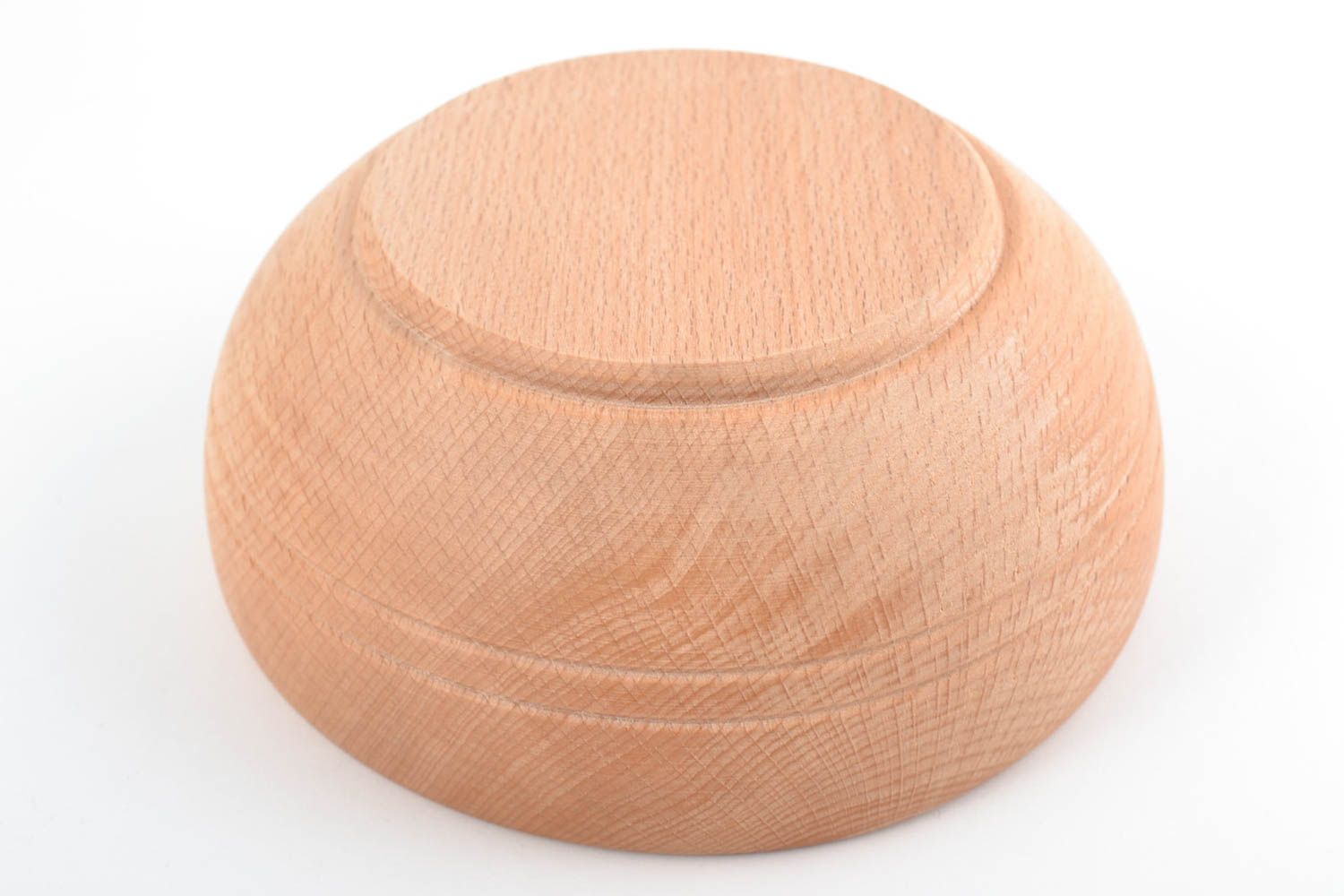 Handmade decorative carved deep wooden bowl for soups and salads 500 ml  photo 3
