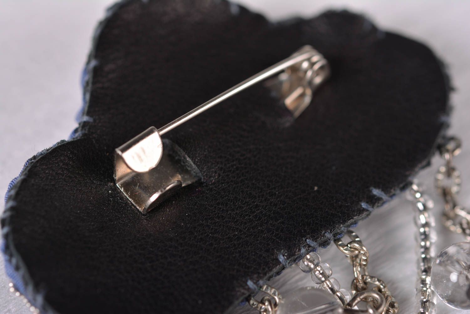 Handmade beaded brooch with natural stones handmade jewelry beaded jewelry photo 3