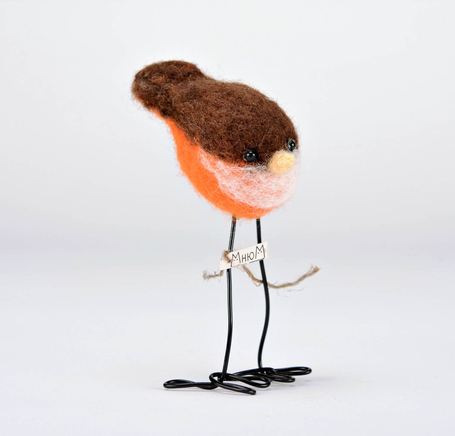 Decorative wool toy Sparrow photo 2