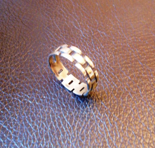 Кольцо в этническом стиле из металла латуни ручной работы авторское Часовой браслет фото 2