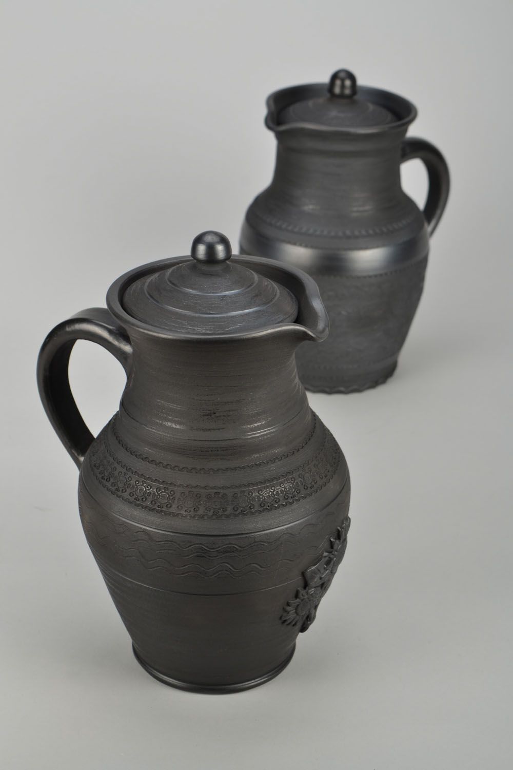 Keramik Milchkanne mit Deckel foto 1