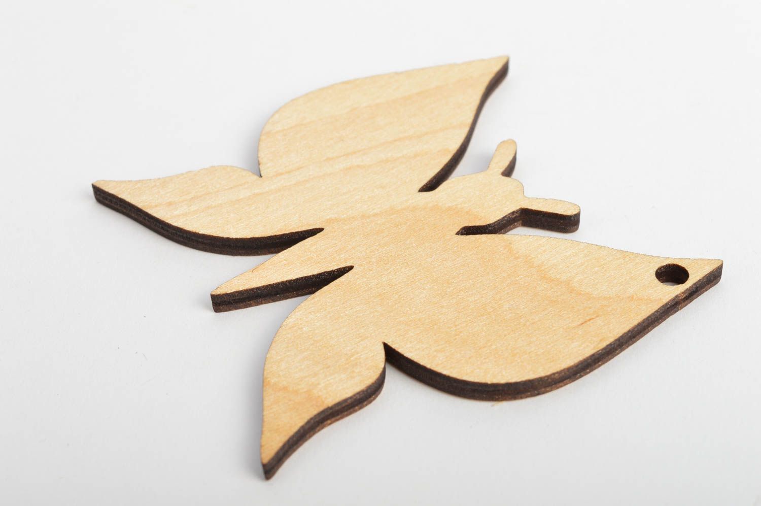 Petite forme en bois à décorer ou peindre faite main pour serviettage papillon photo 3