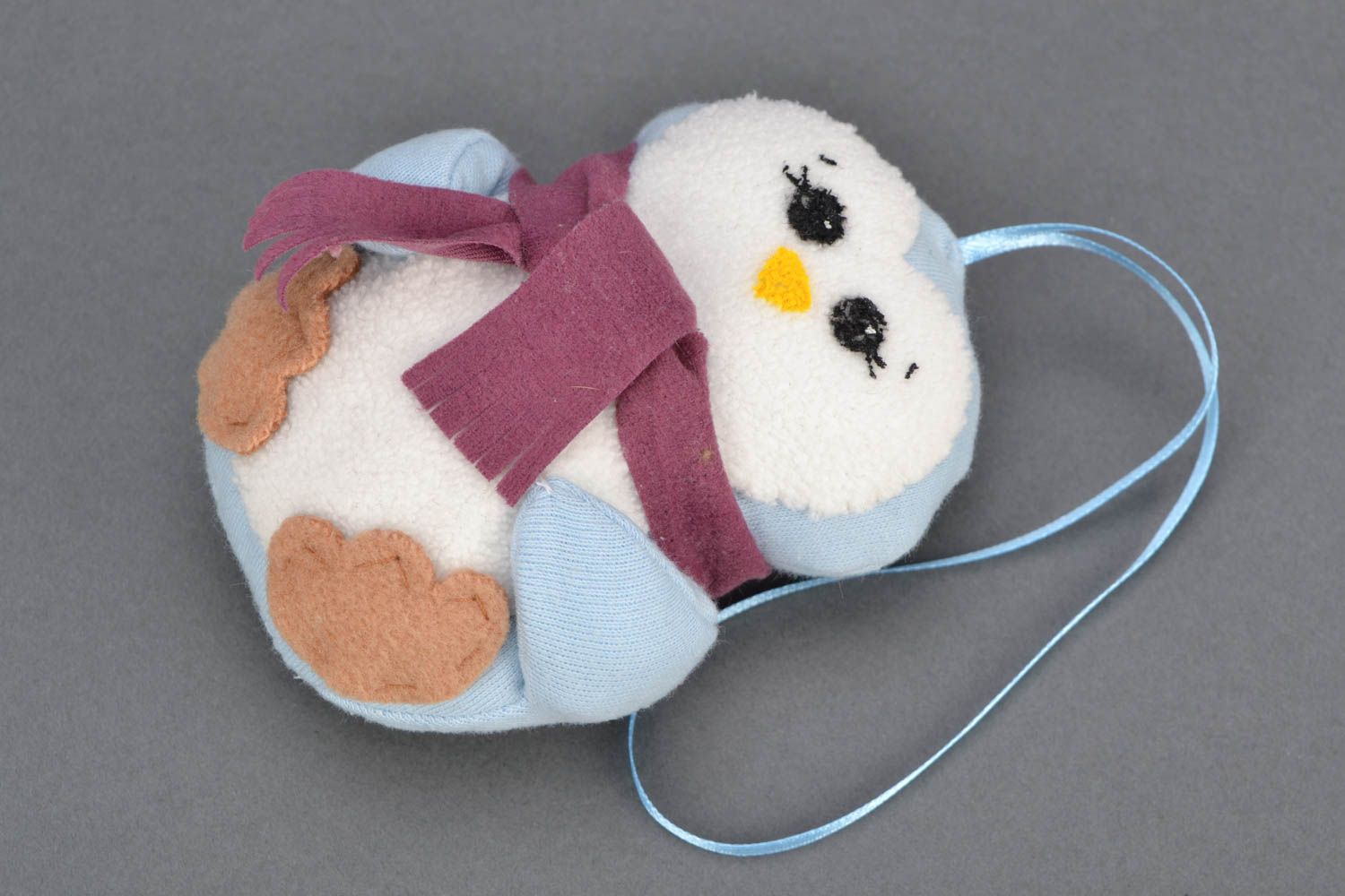 Handmade soft toy with eyelet Snowman photo 1