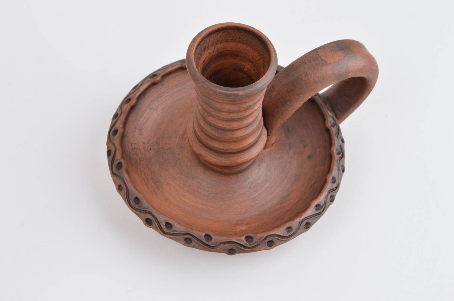 Handmade Deko Kerzenhalter Teelichthalter aus Ton Kerzenhalter Keramik schön foto 3