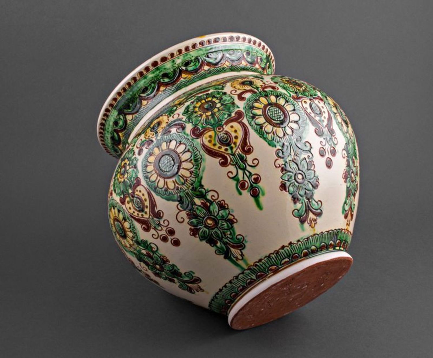 Bemalte Keramik Vase Haus Deko Geschenk für Frauen einzigartige Handarbeit foto 6