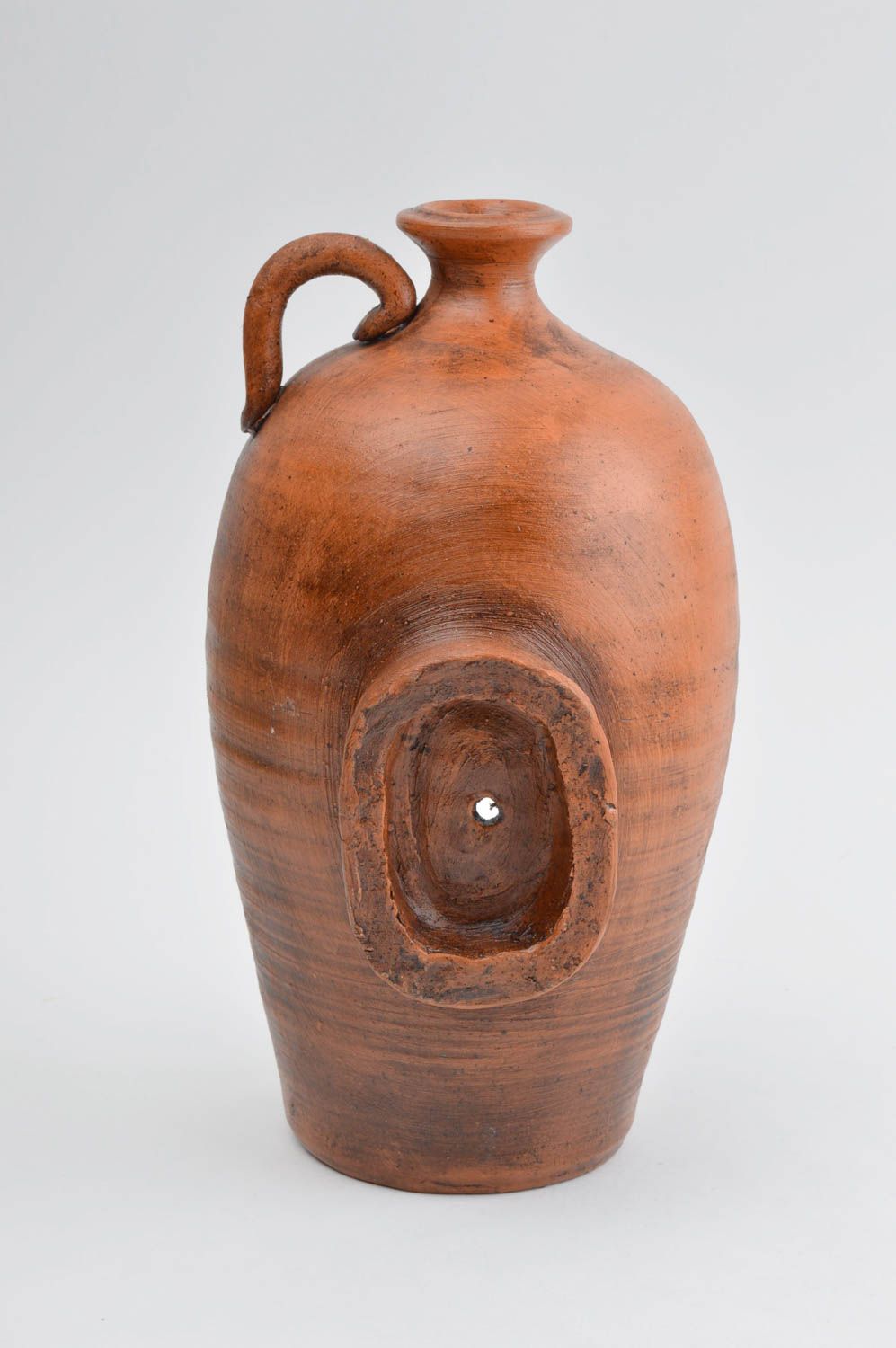5 inches wide handmade brown broken pitcher shape indoor ceramic flower pot 2 lb photo 4