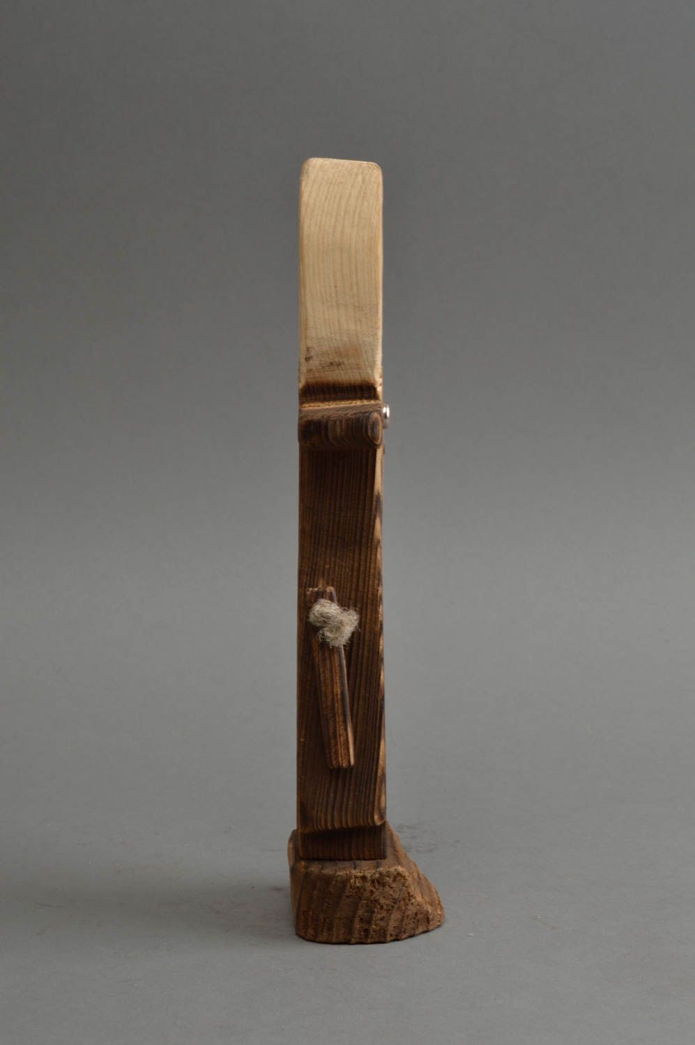 Figura de madera de pino artesanal ecológica diseño de interior regalo original foto 3