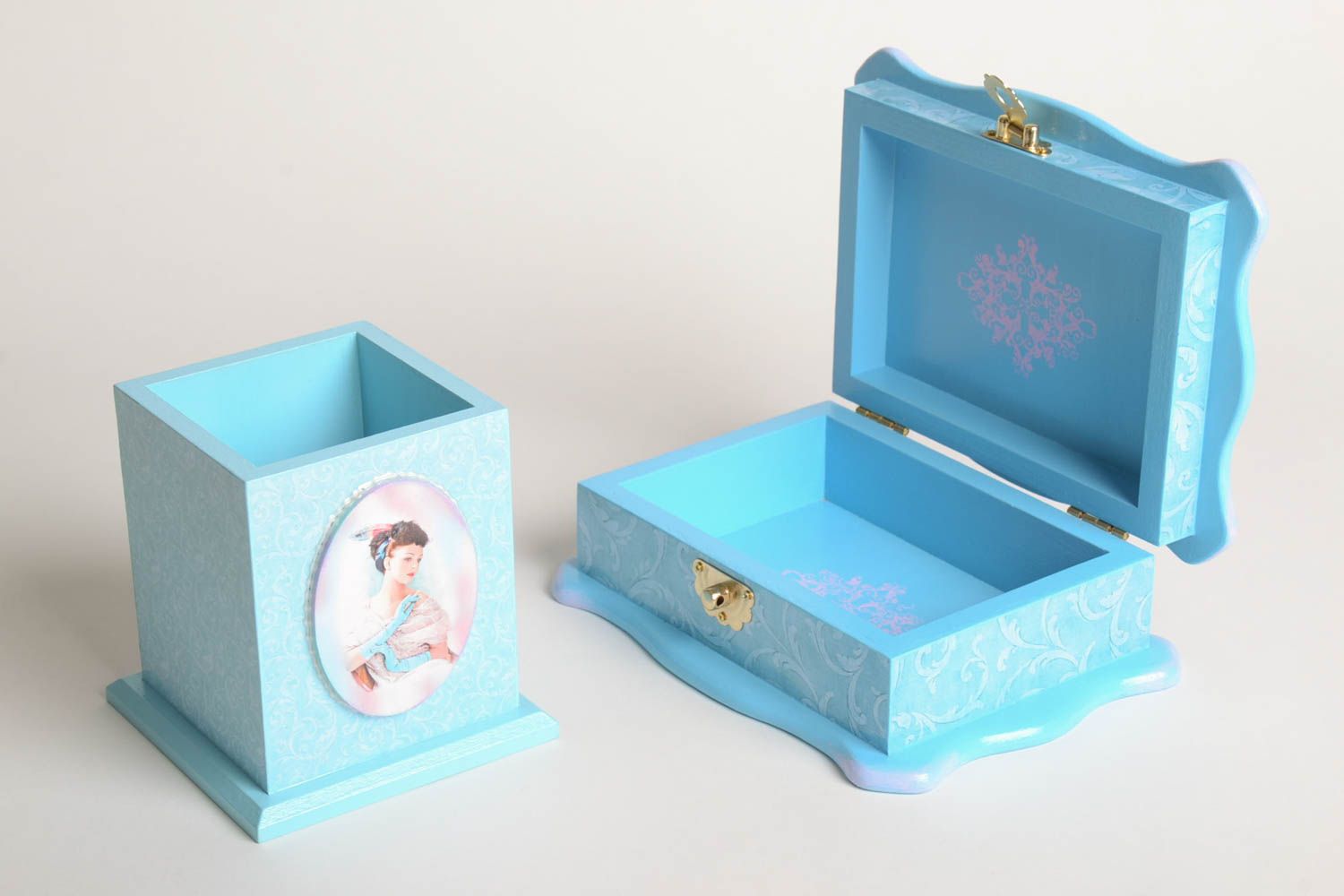 Handmade unusual box designer beautiful accessories stylish stand for pens photo 2