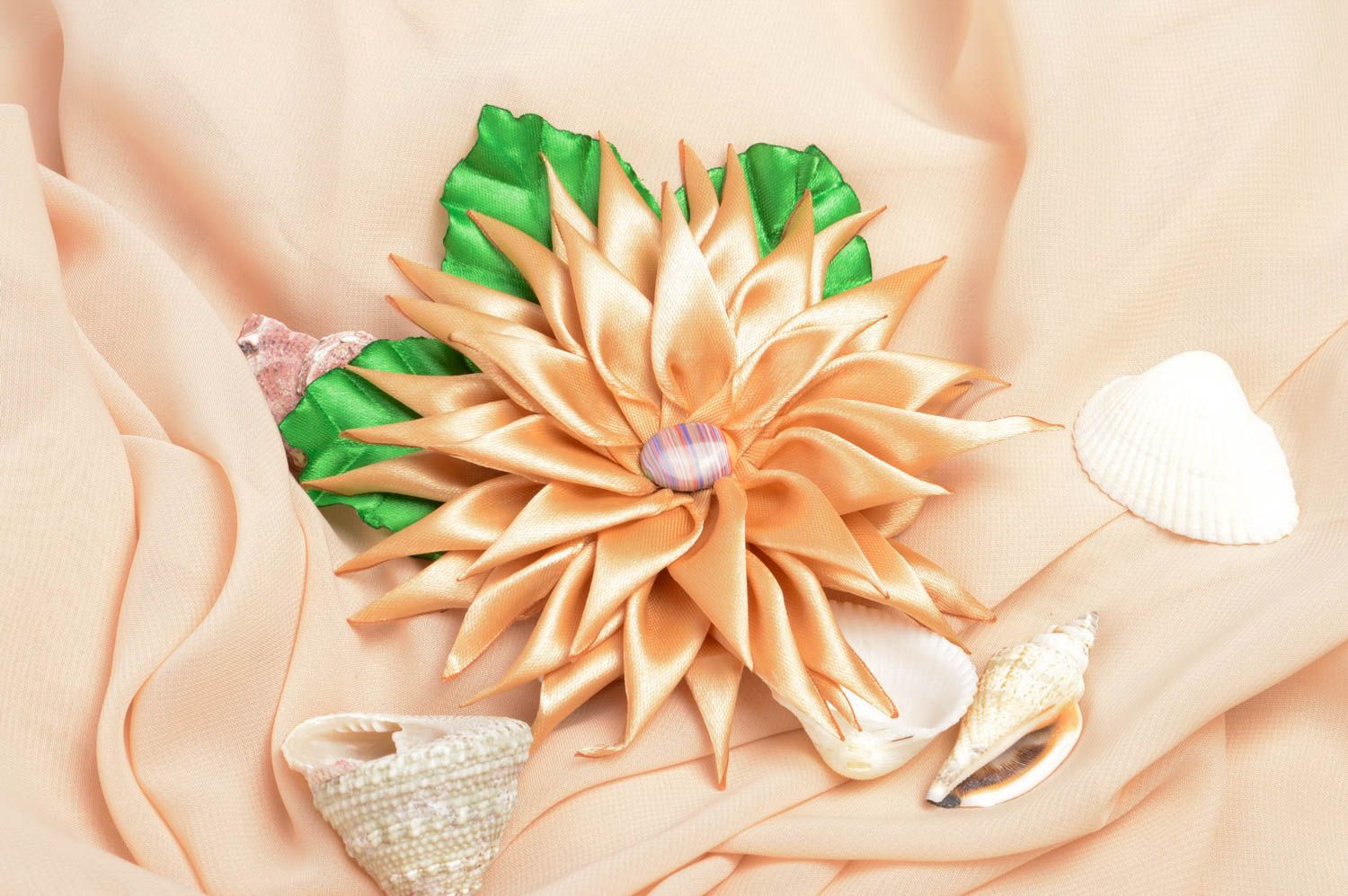 Handmade flower hair clip designer hair accessory gift ideas unusual gift photo 1