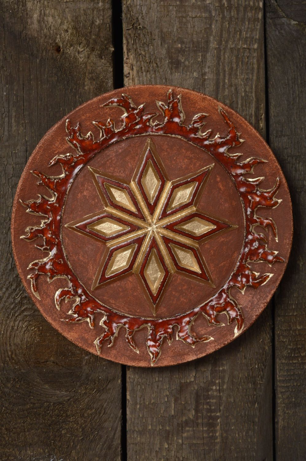 Assiette décorative en céramique Alatyr faite main photo 1