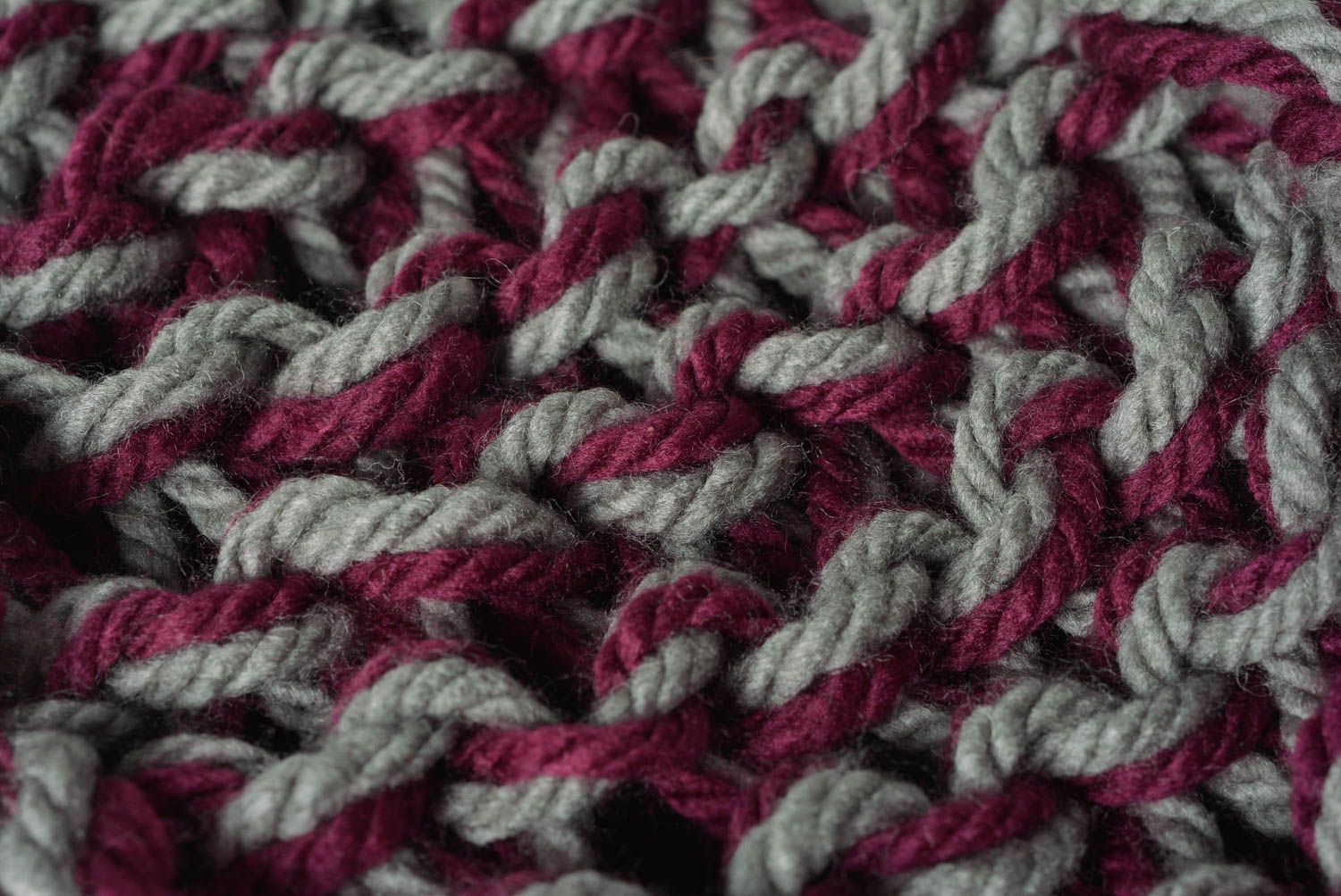 Longue écharpe tricotée au crochet chaude faite main acrylique originale snood photo 5