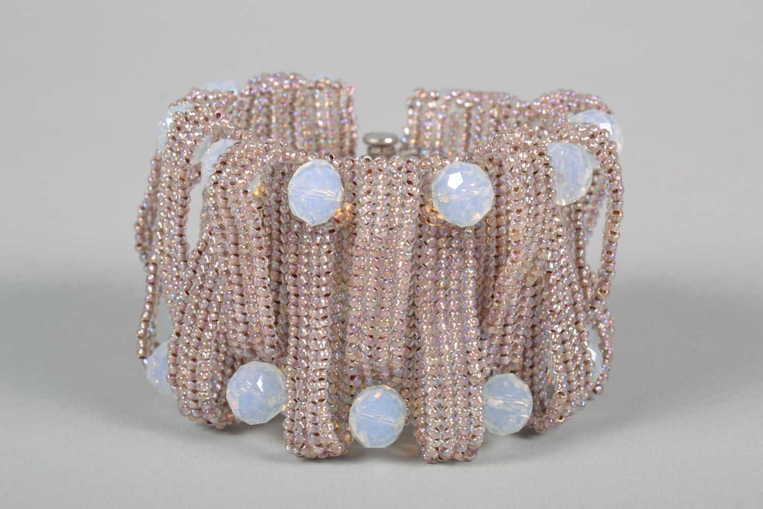 Bracelet large avec perles à facettes  photo 2