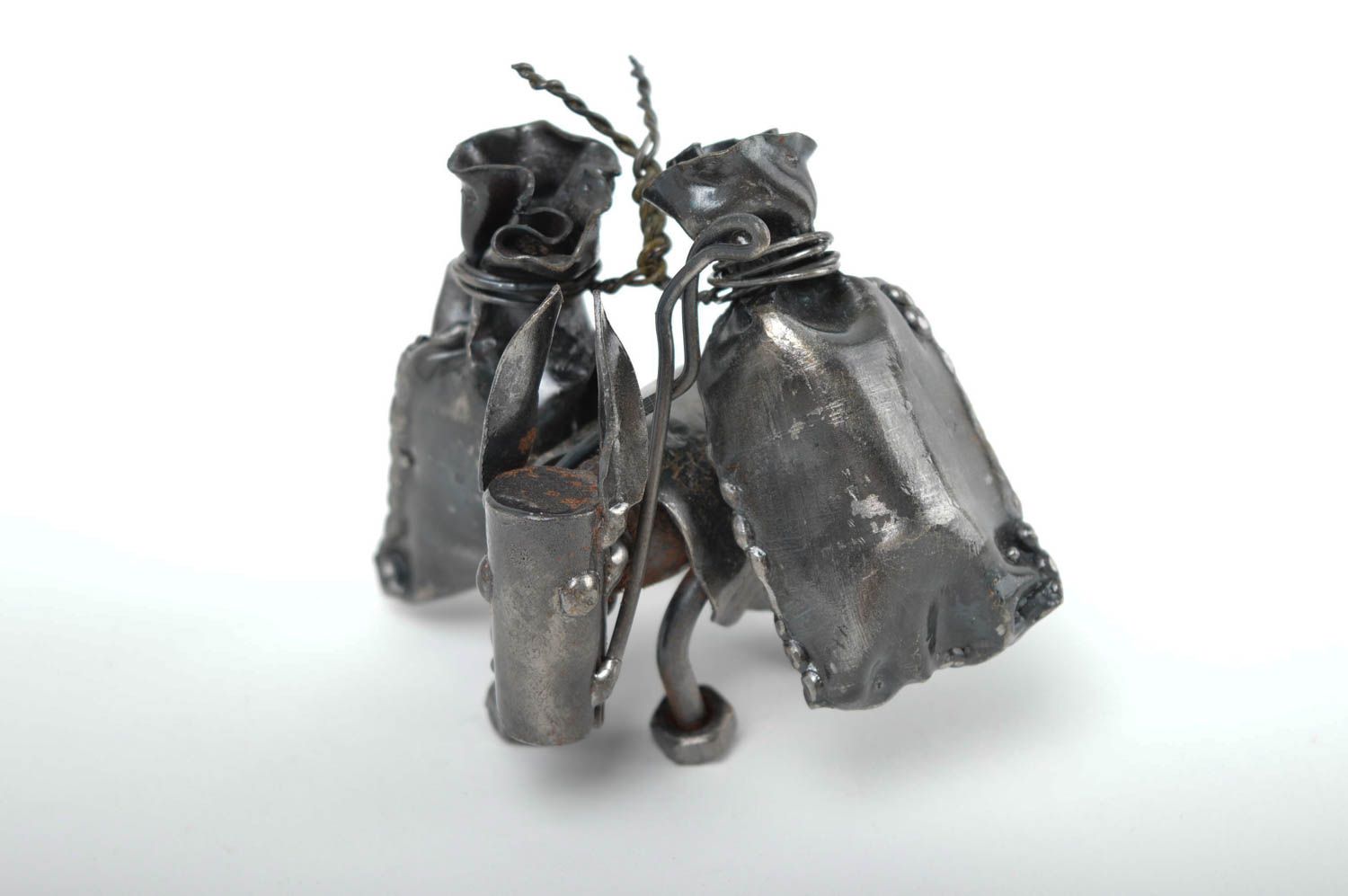 Figurine âne faite main Statuette design en métal Déco maison originale photo 2