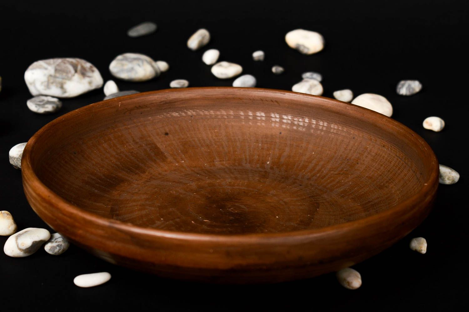 Plato de cerámica hecho a mano utensilio de cocina vajilla de barro original foto 1