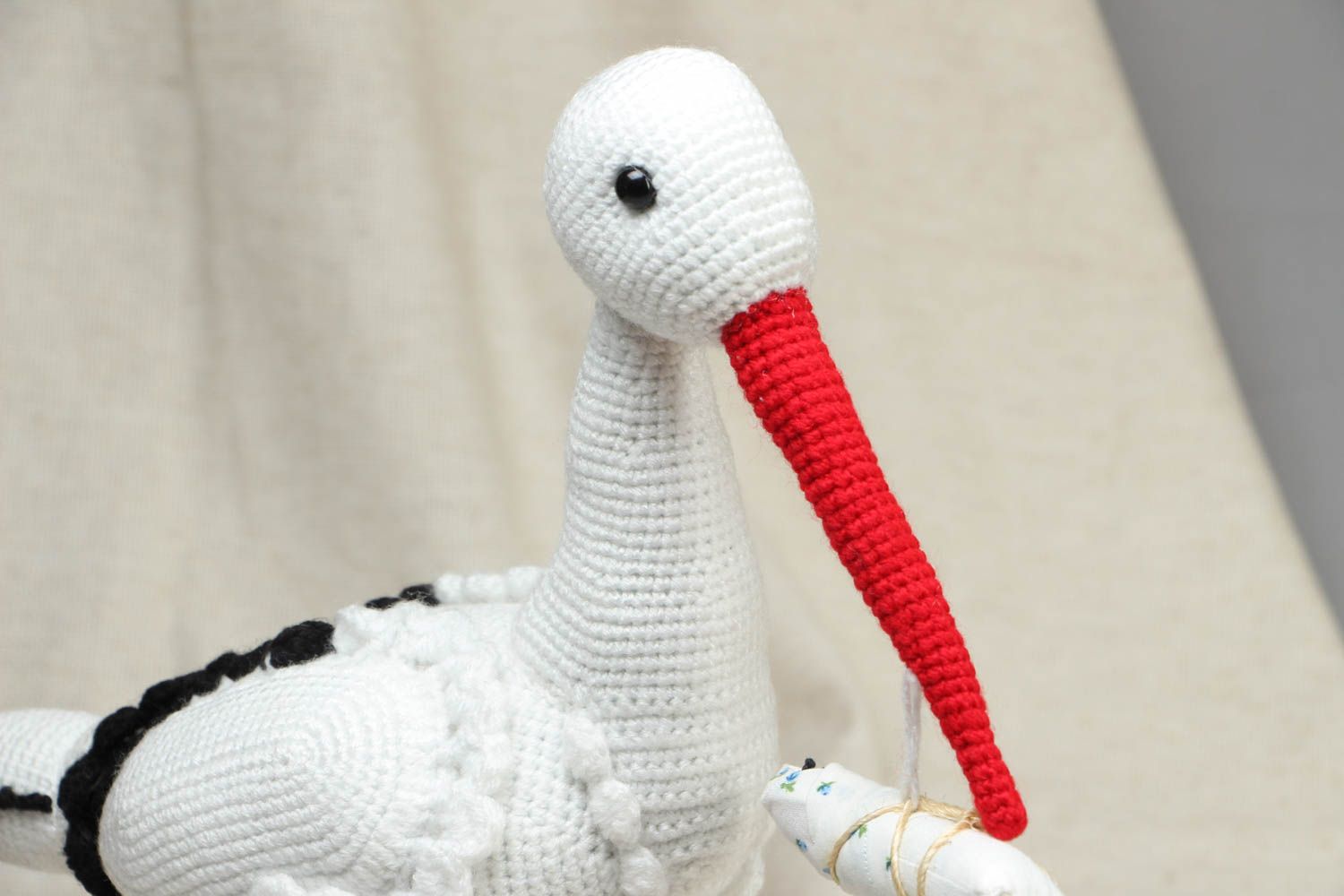 Soft crochet toy Stork photo 2