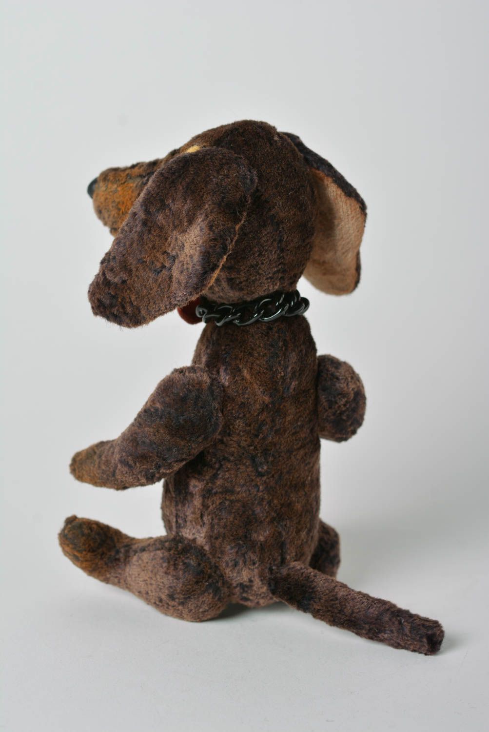 Плюшевая собачка игрушка ручной работы интерьерная интересный подарок Такса фото 4