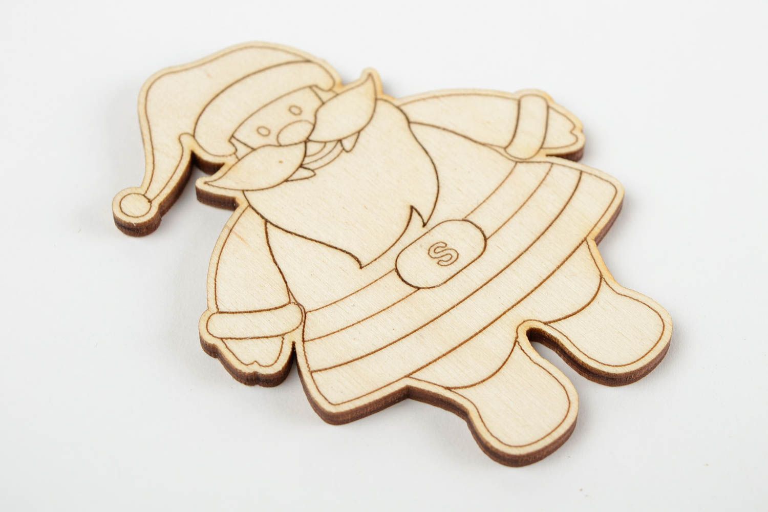 Holzartikel zum Gestalten handmade Rohling zum Bemalen Weihnachtsmann Figur foto 3