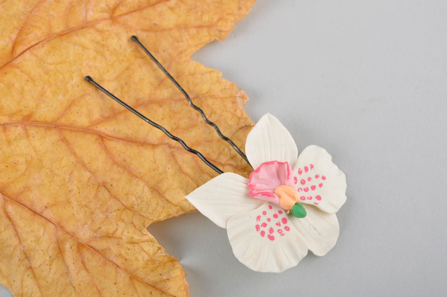 Hair accessories for girls handmade hair pin metal hair pin flower hair jewelry photo 1