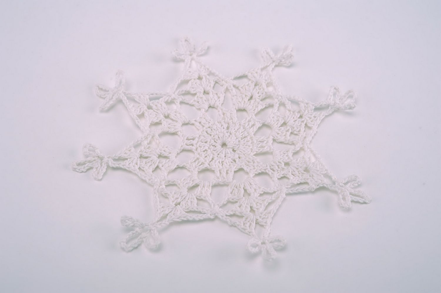 Елочное украшение ажурное Снежинка фото 3
