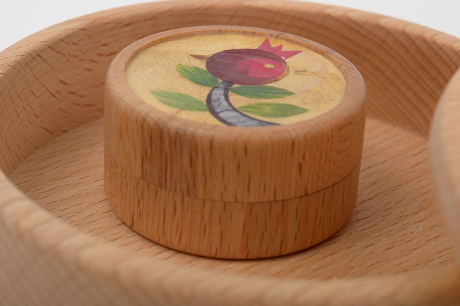 Wooden handmade gifts jewelry box 2 beautiful decorative box with petals photo 4