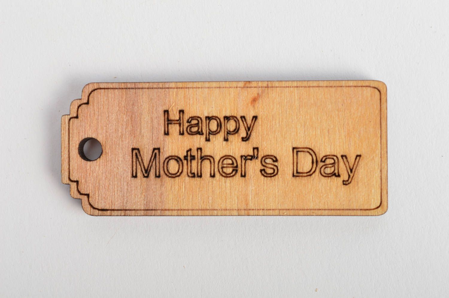 Handmade decorative greeting tag blank for decoupage Happy Mother's Day photo 2