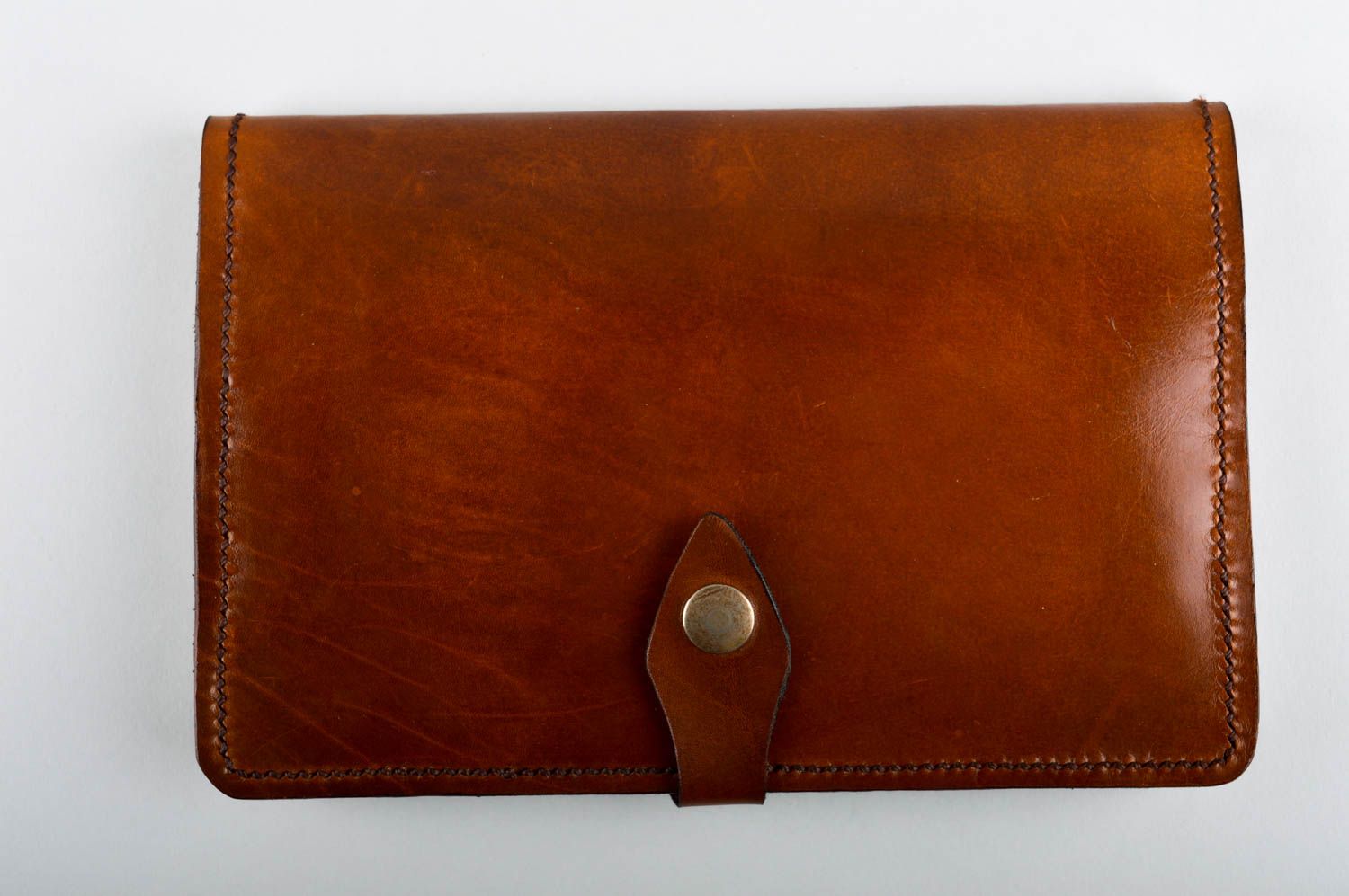 Чехол на планшет подарок ручной работы кожаный чехол коричневый темный фото 2