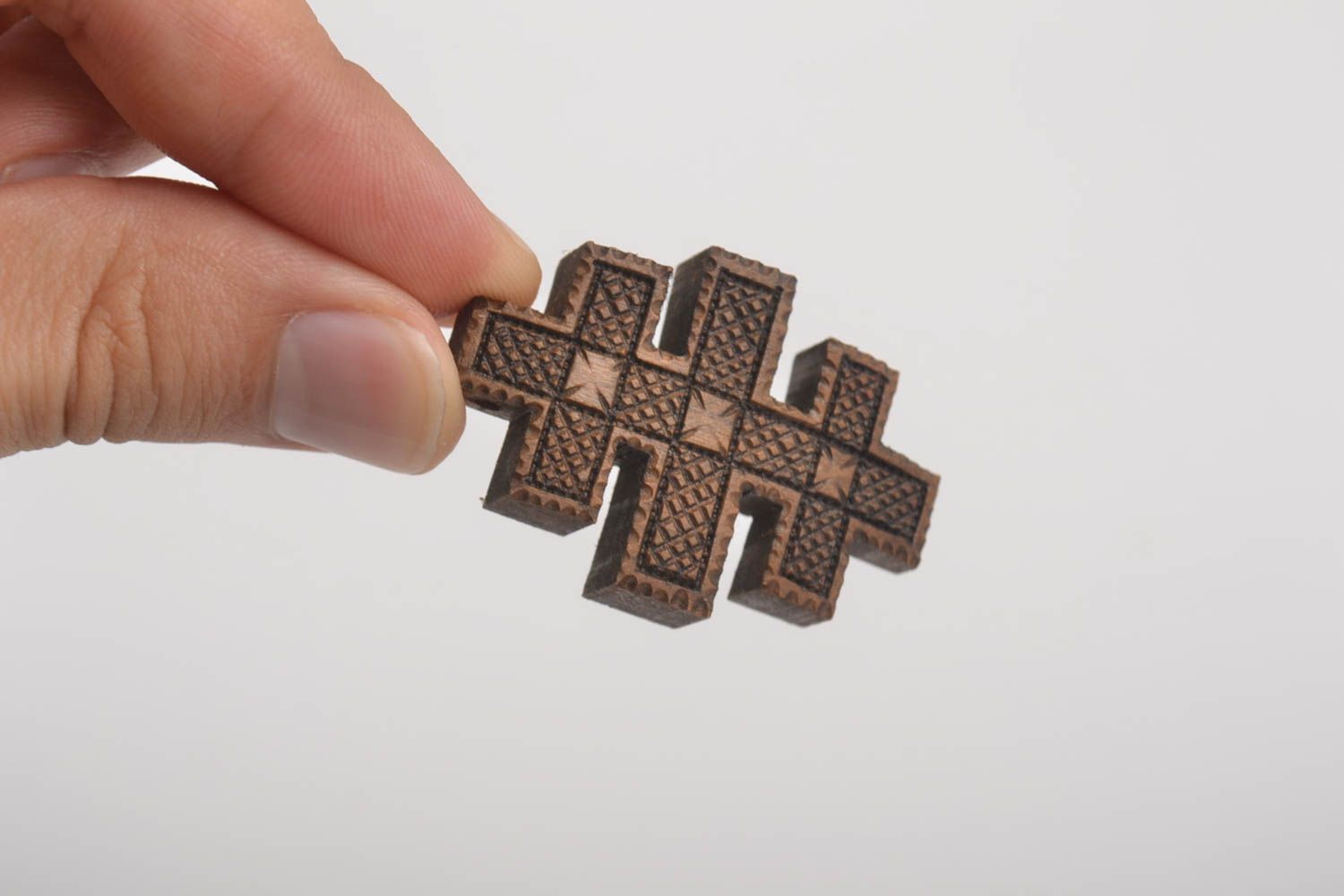 Кресты ручной работы нательные крестики деревянные крестики 3 штуки талисманы фото 5