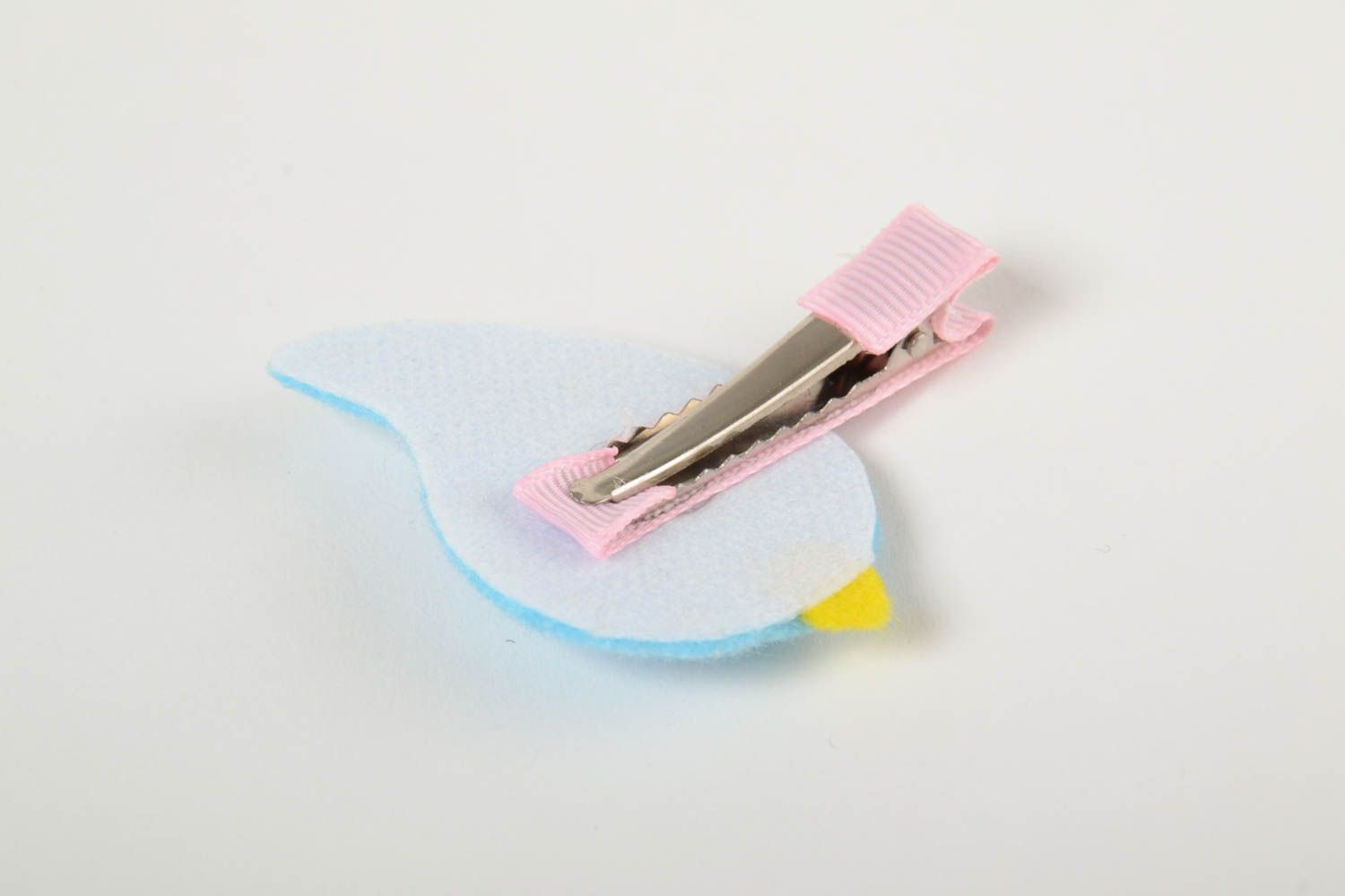 Children's hair clip in the form of a bird blue accessory for hairstyles photo 3