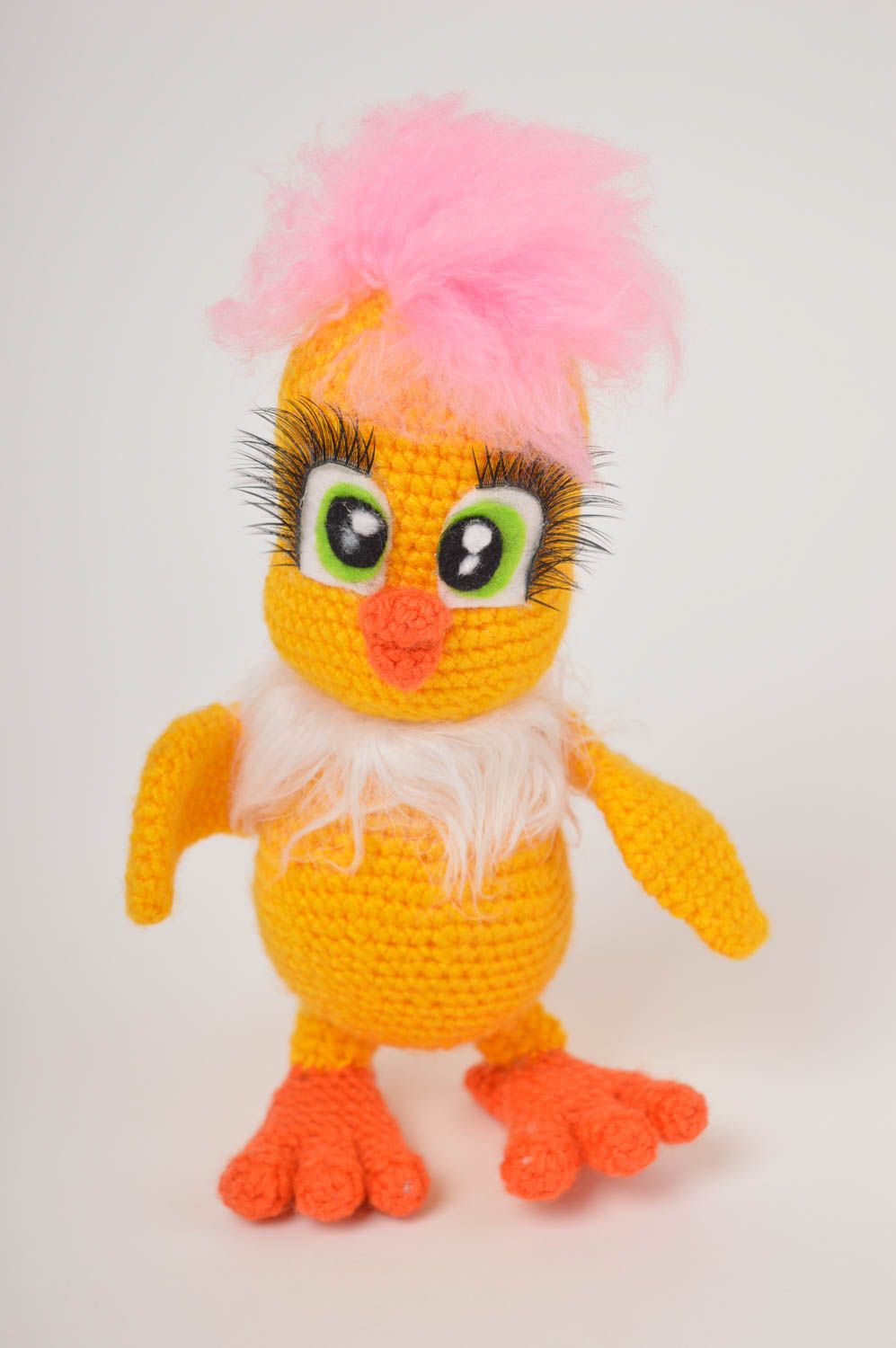Crocheted chicken toy handmade crocheted toy for babies present for kids photo 2