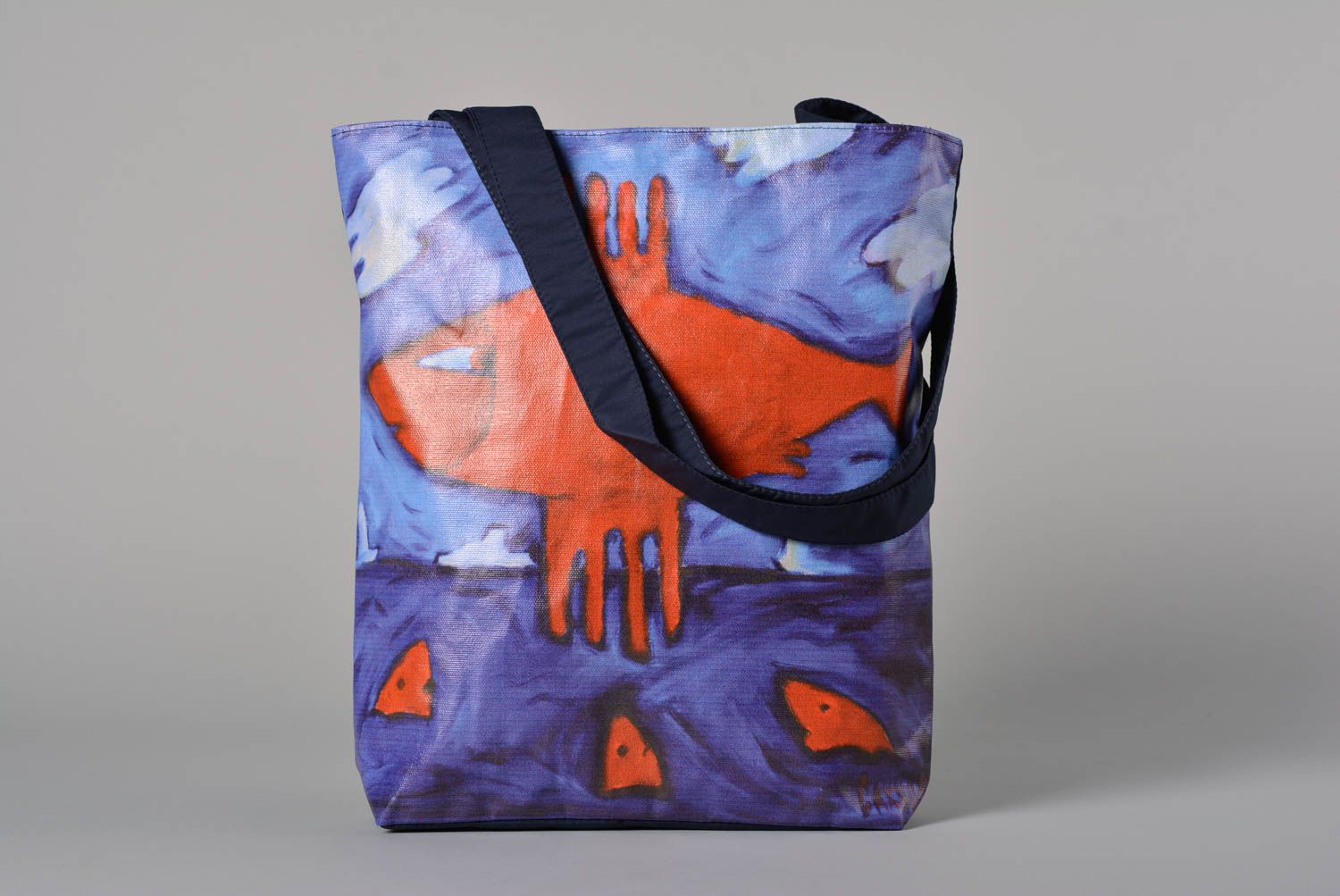 Молодежная сумка для девушек ручной работы сумка с рисунком дизайнерская сумка фото 1
