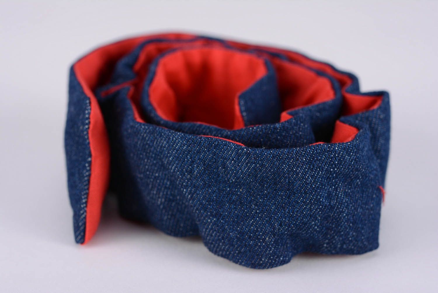 Rot-dunkelblaues Haarband handmade foto 5