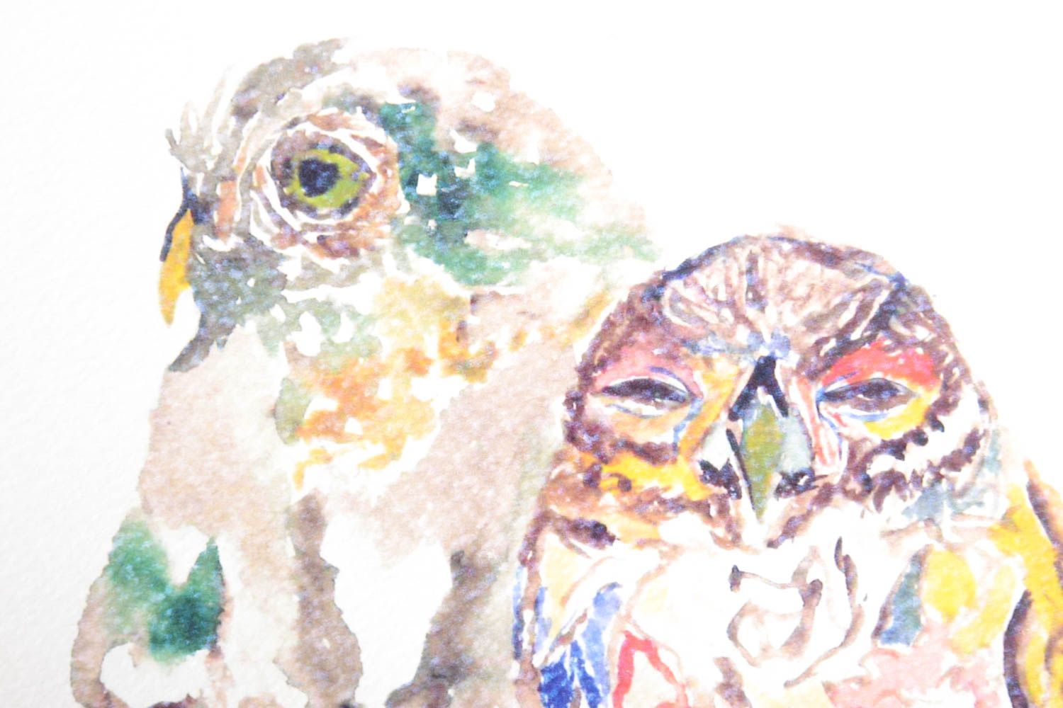 Яркая открытка ручной работы поздравительная открытка совы красивая открытка фото 3