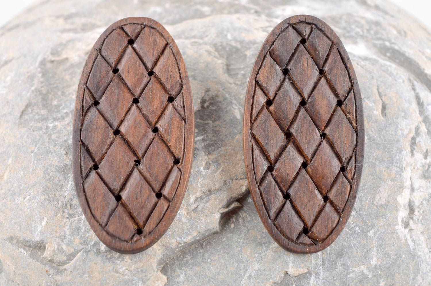 Modische Ohrstecker Holz handmade Damen Ohrringe prächtig Modeschmuck Ohrringe foto 3