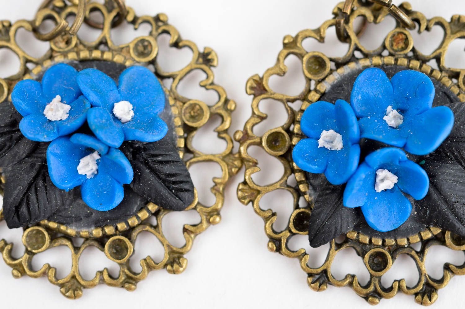 Handgefertigt Ohrringe Blumen Geschenk für Frauen Ohrhänger Modeschmuck foto 5
