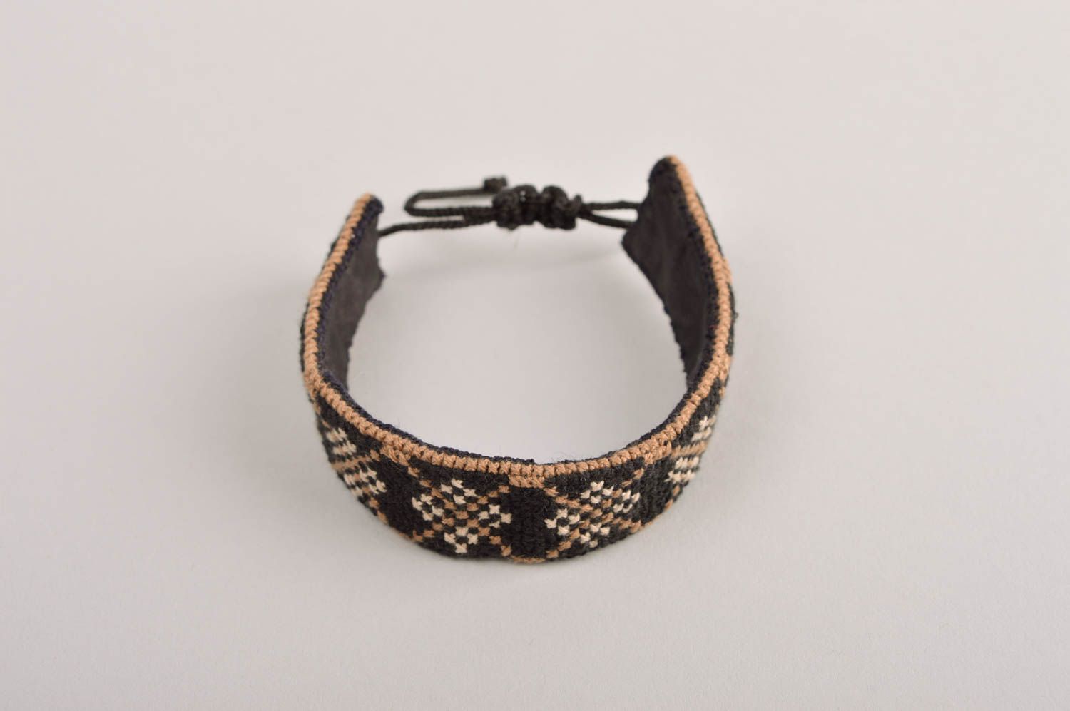 Stylish handmade fabric bracelet wrist bracelet designs textile jewelry photo 2