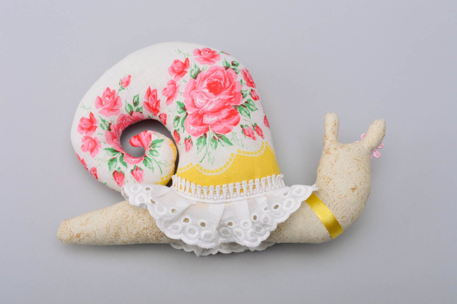 Muñeco de tela juguete artesanal decoración de casa Caracol de peluche foto 3