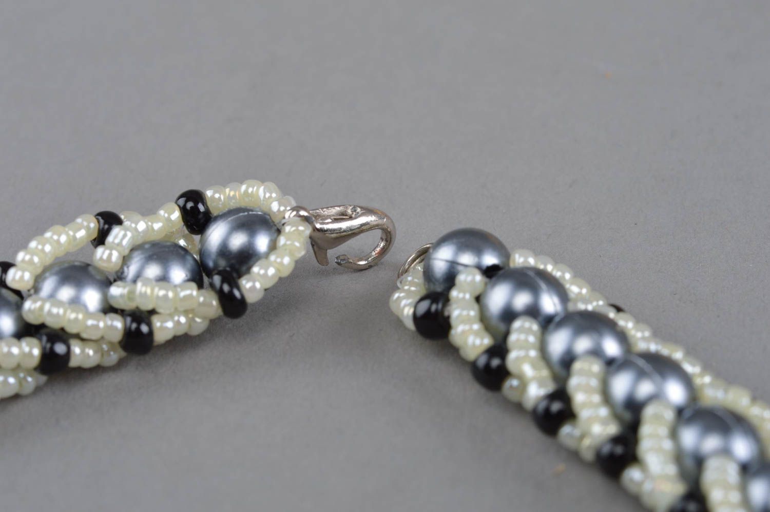 Beaded handmade necklace seed beads accessory designer women's jewelry photo 4
