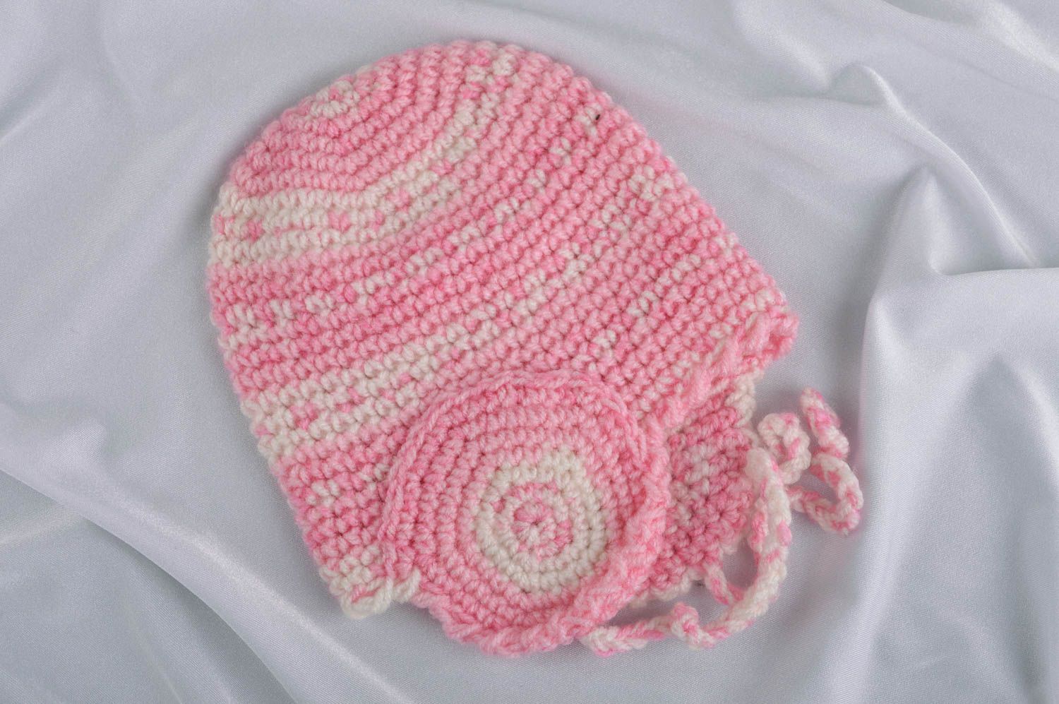 Детская шапочка для новорожденных хэнд мейд шапка для малыша детская шапка  фото 1