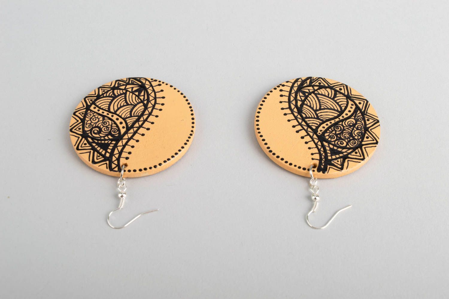 Handmade wooden jewelry set cool earrings bracelets for women fashion jewelry photo 4