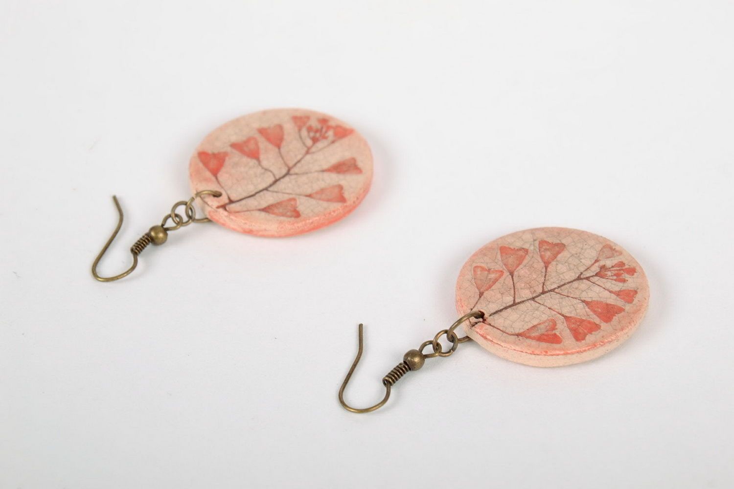 Ceramic earrings with painting photo 2