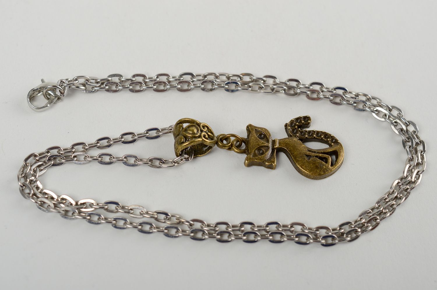 Elegant pendant handmade pendant on chain metal pendant metal jewelry for girls photo 4