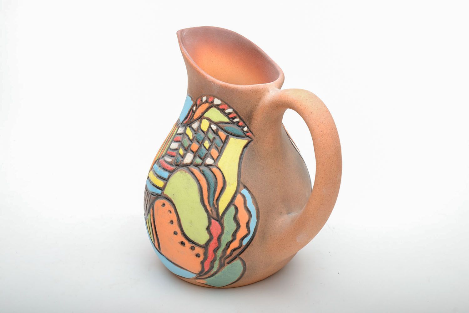 30 oz handmade ceramic classic style water pitcher 1,6 lb photo 4