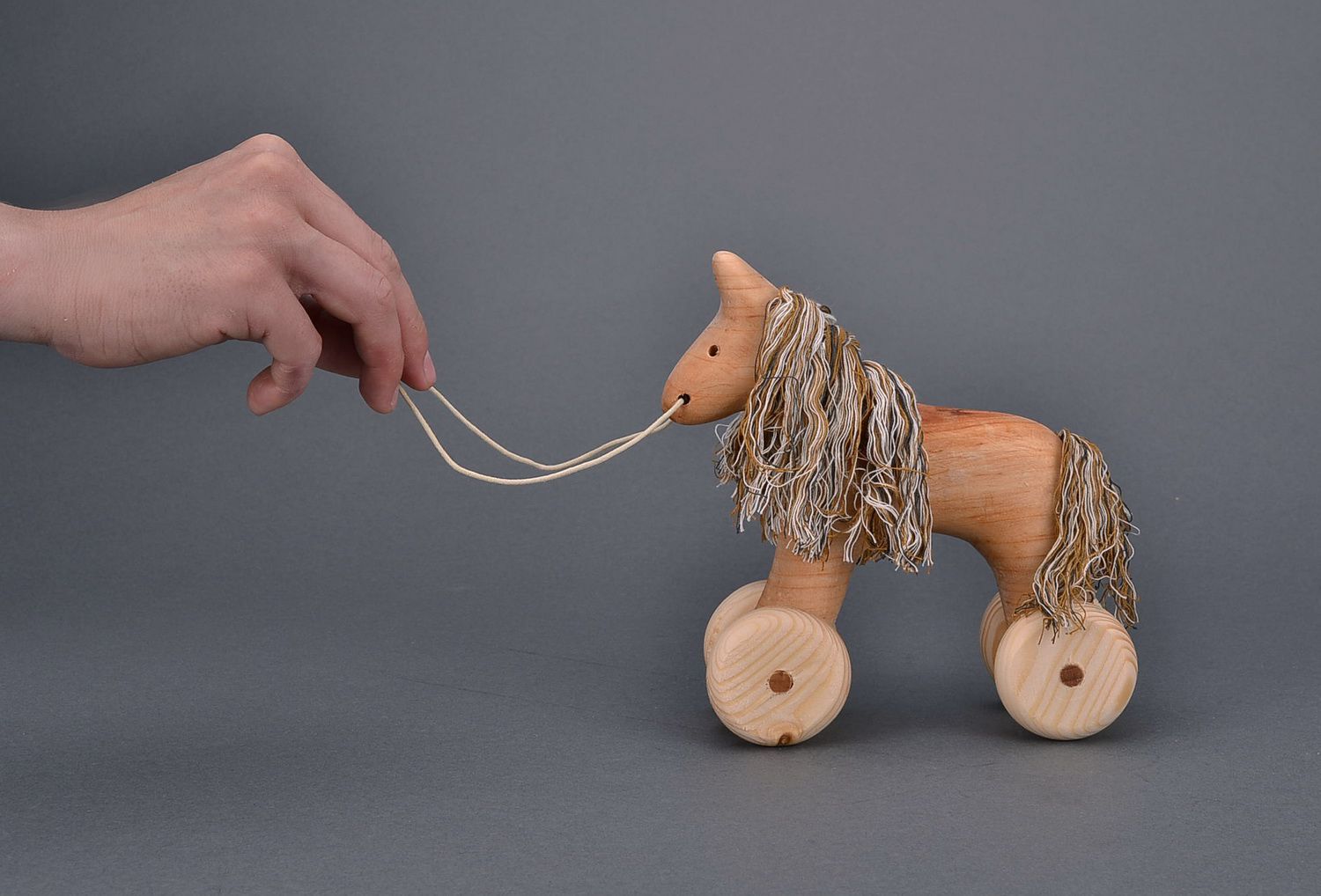 Wooden small horse photo 4